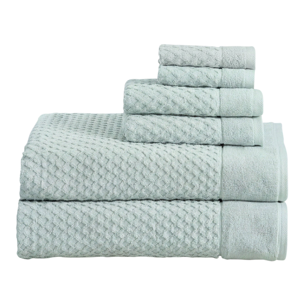Cotton Diamond Waffle Weave Bath Towel Set - Grayson Collection by Great Bay Home