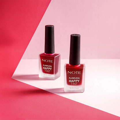 Note Cosmetics Flawless Happy Tint: Sweet Pink Lip & Cheek - Natural Color, Dual-Use Liquid Blush & Lip Stain by Beauty Care Bag