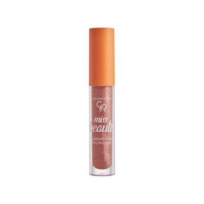 Golden Rose Miss Beauty Diamond Shine 3D Lip Gloss - Sunkissed Radiance, Vegan Formula - Shimmering, Full Lips by Beauty Care Bag