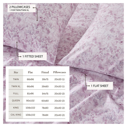 Watercolor Floral Sheet Set - Delia Collection by Great Bay Home