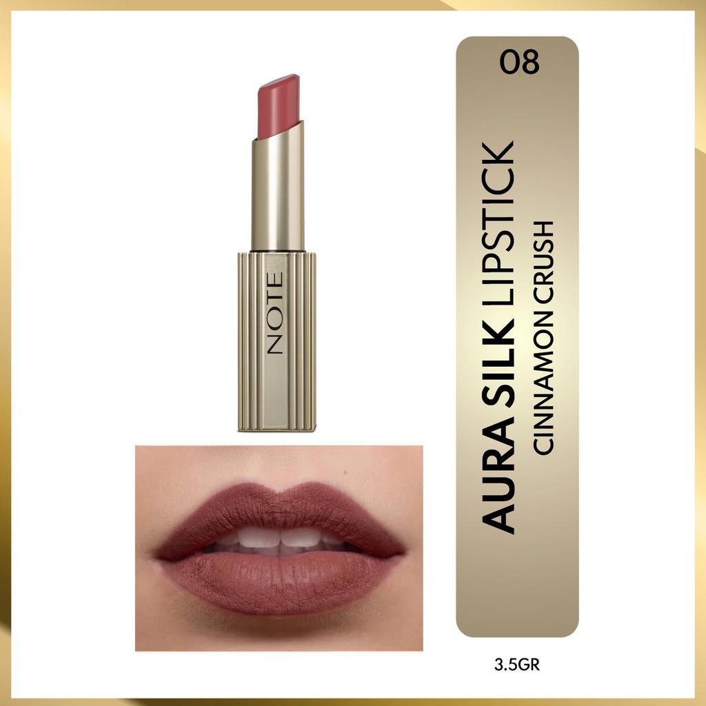 Note Aura Silk Lipstick 08 Cinnamon Crush 4.5g by Beauty Care Bag