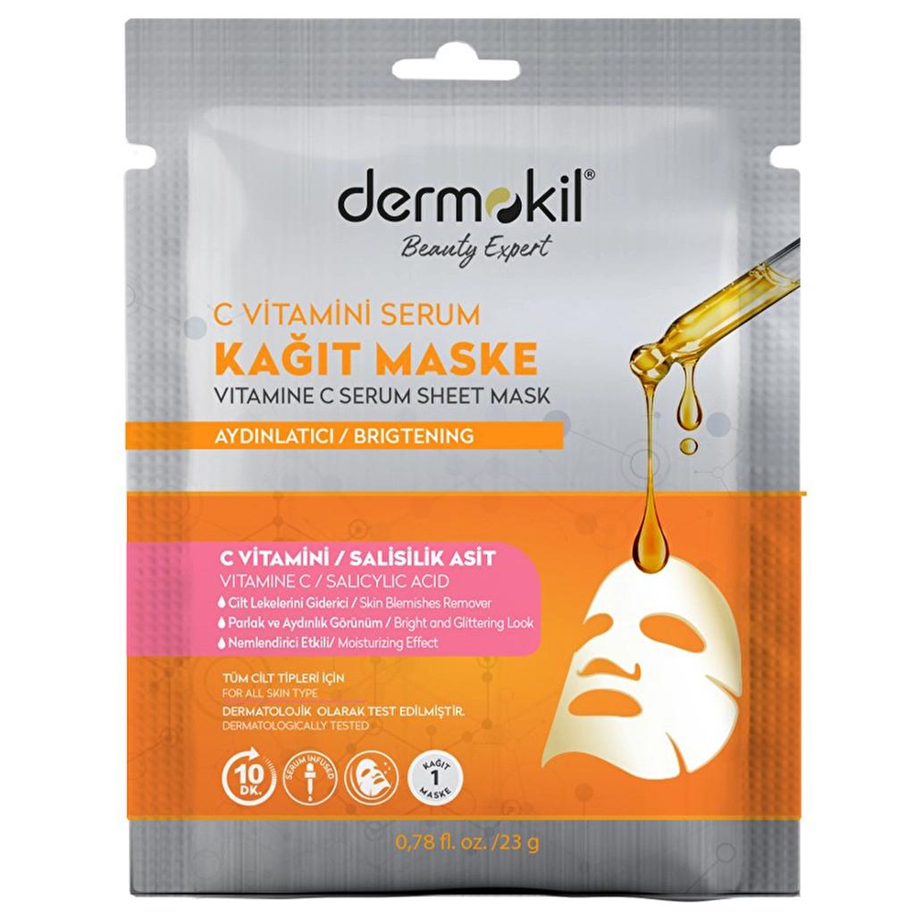 Dermokil Vitamin C Sheet Mask for Glowing Skin by Beauty Care Bag
