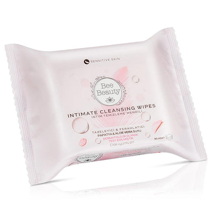 Bee Beauty Intimate Cleansing Wipes for Freshness 20 Count by Beauty Care Bag