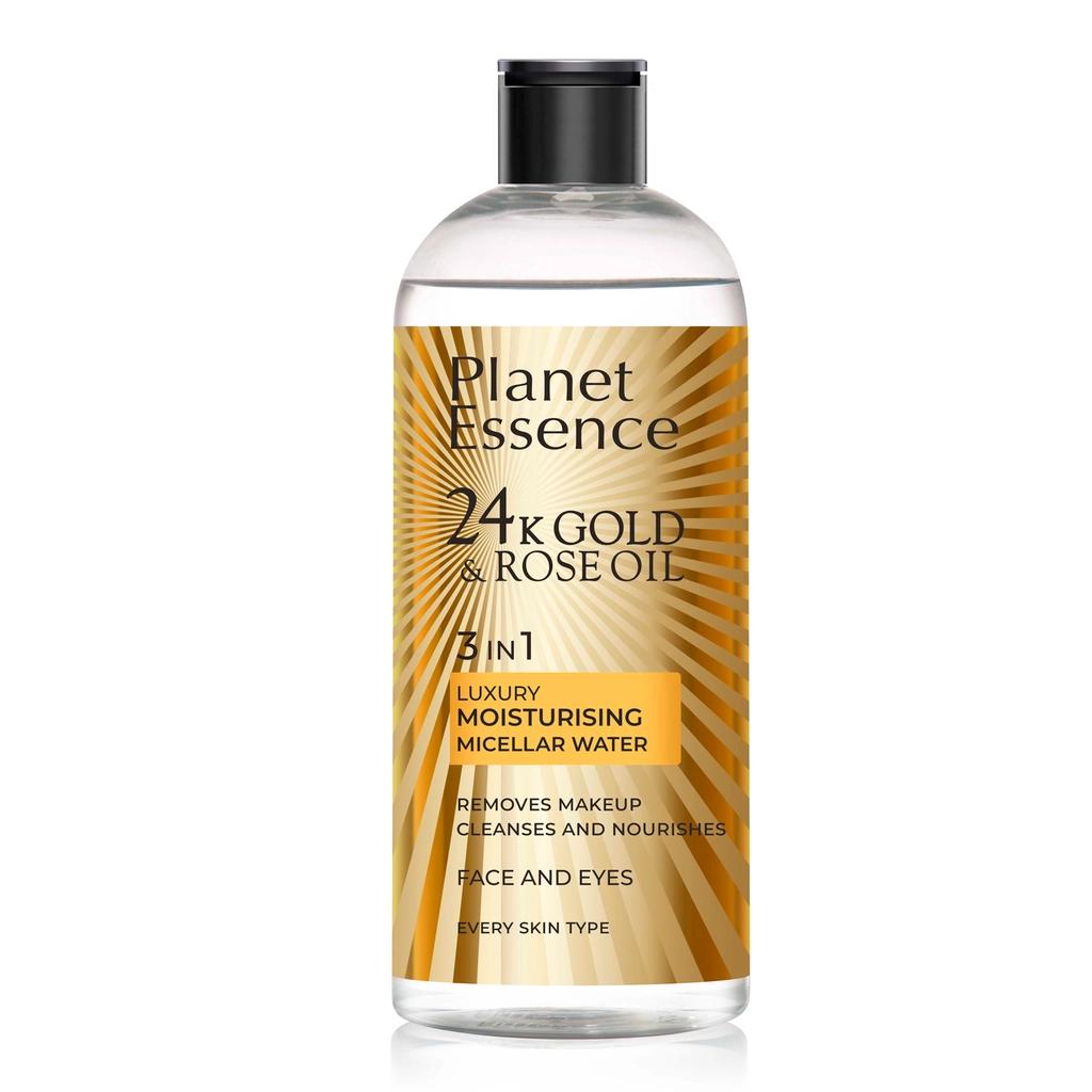 Planet Essence Gold Micellar Water with 24K Gold & Hyaluronic Acid - 400ml by Beauty Care Bag