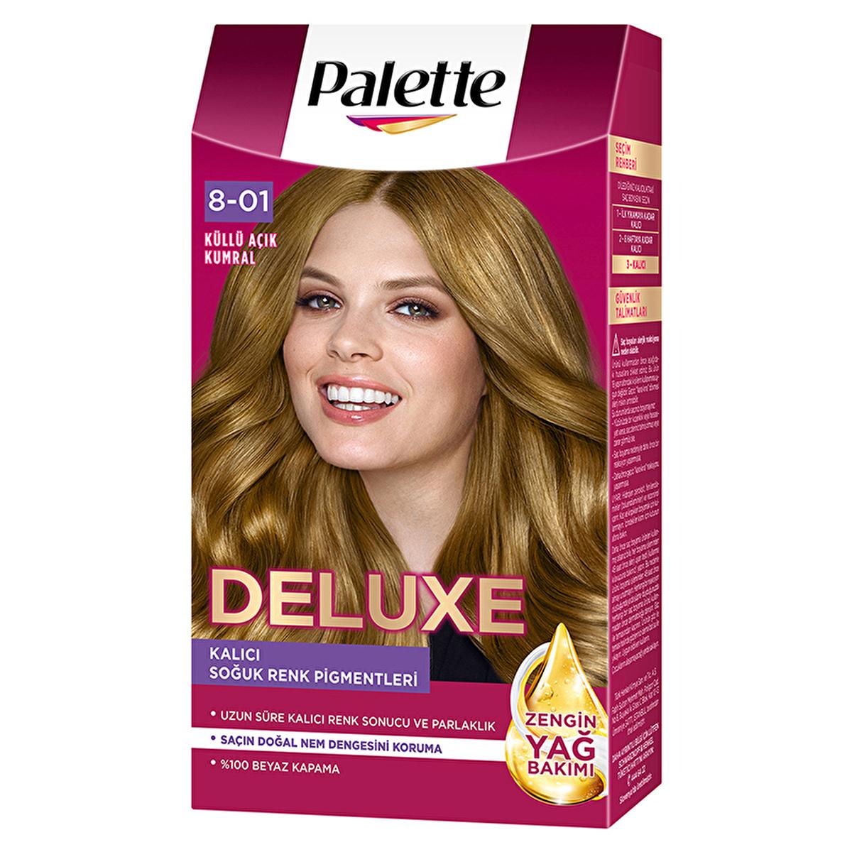 Palette Deluxe KŸllŸ A�õk Kumral Hair Dye: Intense Light Ash Blonde Color, Perfect Grey Coverage & Long Lasting Shine by Beauty Care Bag