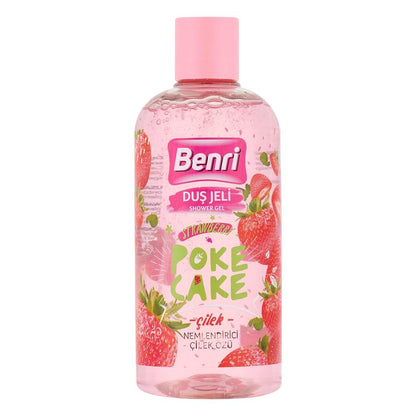 Benri Strawberry Poke Cake Shower Gel 500 ml by Beauty Care Bag