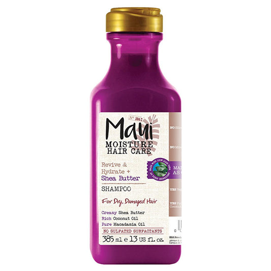 Maui Moisture Shea Butter Shampoo - Sulfate Free, Silicone Free Vegan Shampoo for Dry Damaged Hair Repair & Intense Moisturizing - Aloe Vera Base - 13 fl oz by Beauty Care Bag