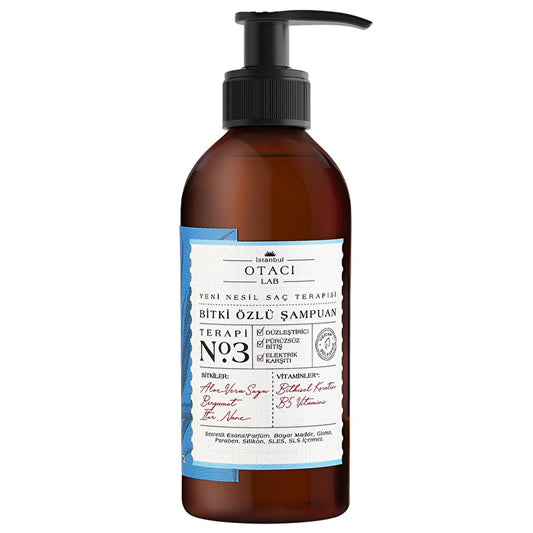 Otacı Lab No:3 Sulfate-Free Smoothing Shampoo - Anti-Frizz, Natural Hair Care, 8.45 fl oz by Beauty Care Bag