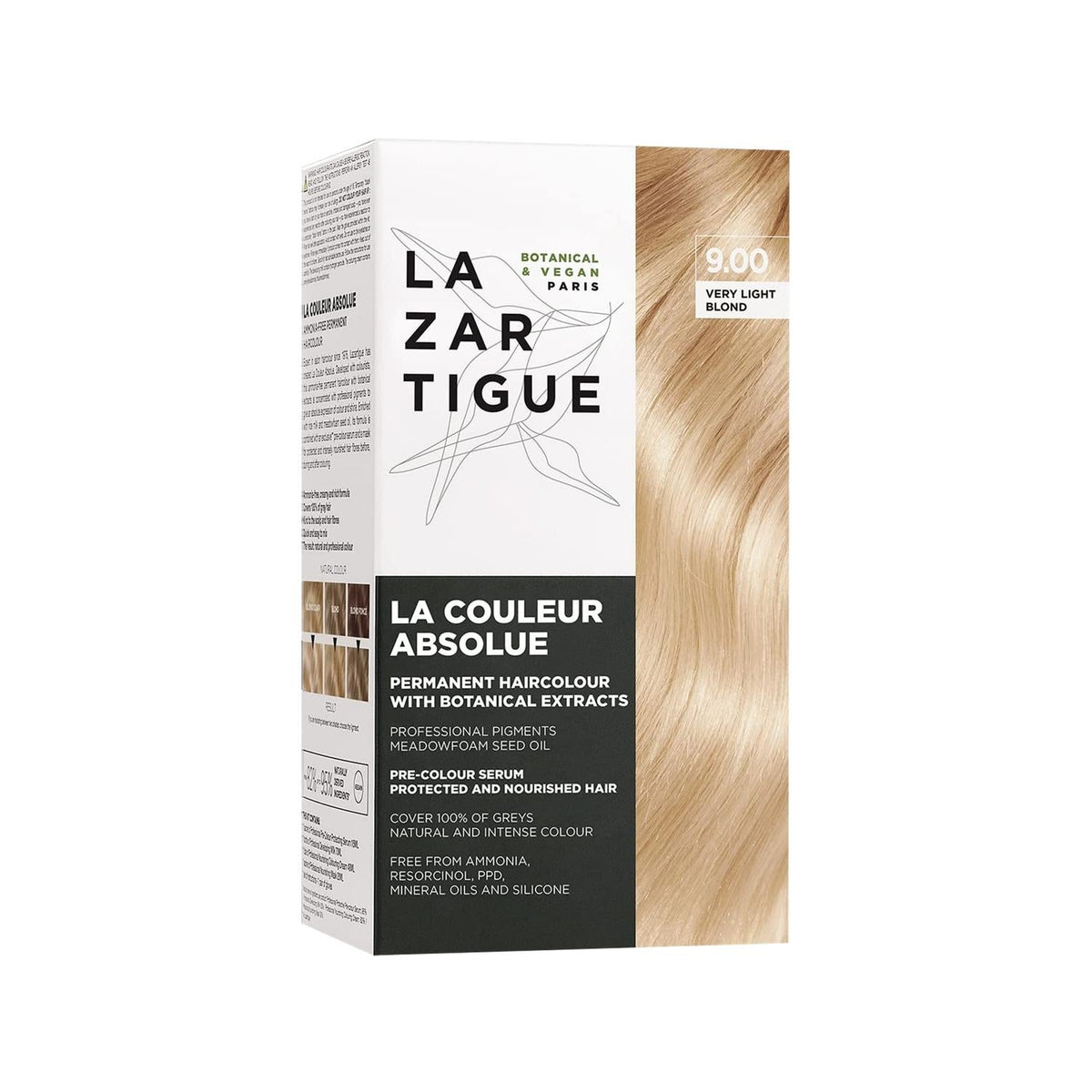 Lazartigue Absolue Colour 9.0 Very Light Blond Hair Dye - Achieve Vibrant, Long-Lasting Color by Beauty Care Bag