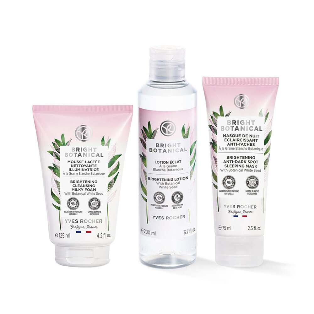 Bright Botanical Skincare Set - Anti-spot, Brightening, Tone Evening Daily Routine for Hyperpigmentation by Beauty Care Bag
