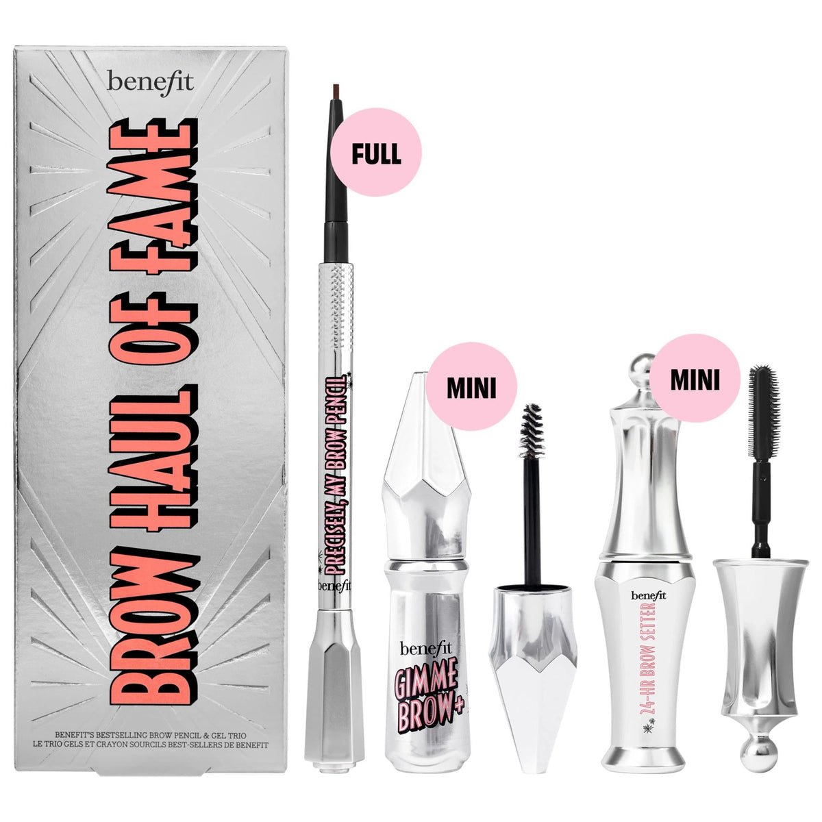 Anastasia Brow Haul of Fame Brow Bestsellers Set - Brow Makeup Essentials for Precise Definition, Volumizing, and Long-Lasting Results by Beauty Care Bag
