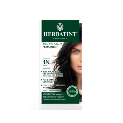 Herbatint 1N Noir Black Hair Dye: Natural, Ammonia & Paraben-Free Permanent Color for Sensitive Scalp by Beauty Care Bag