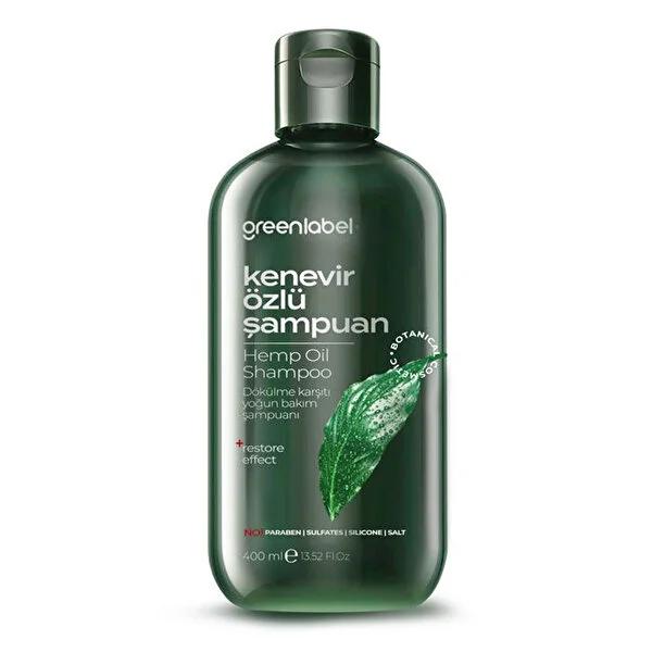 Greenlabel Natural Hemp Oil Shampoo - Sulfate-Free, Paraben-Free, Vegan Hair Care for All Hair Types - 13.53 fl oz by Beauty Care Bag