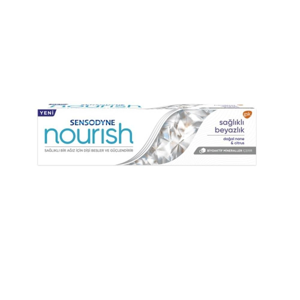 Sensodyne Nourish Sensitive Teeth Toothpaste - Gentle Whitening, Strengthening, and Fresh Breath - 2.54 fl oz by Beauty Care Bag