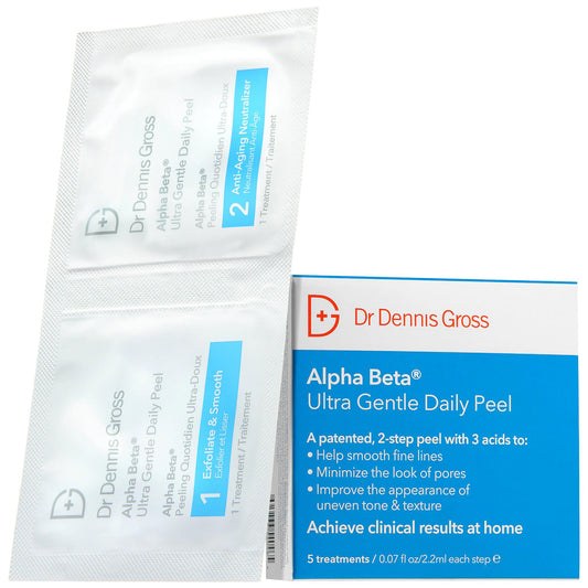Mini Alpha Beta Ultra Gentle Daily Peel Pads for Sensitive Skin - AHA/BHA Exfoliating Pads, Vegan Skincare by Beauty Care Bag