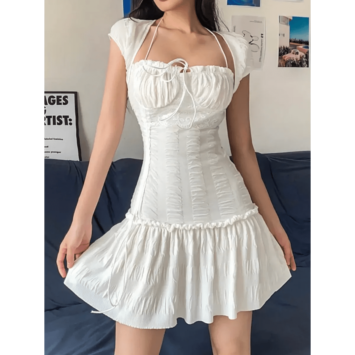 Halter Lace Mini Dressmini dressTorqelo.com