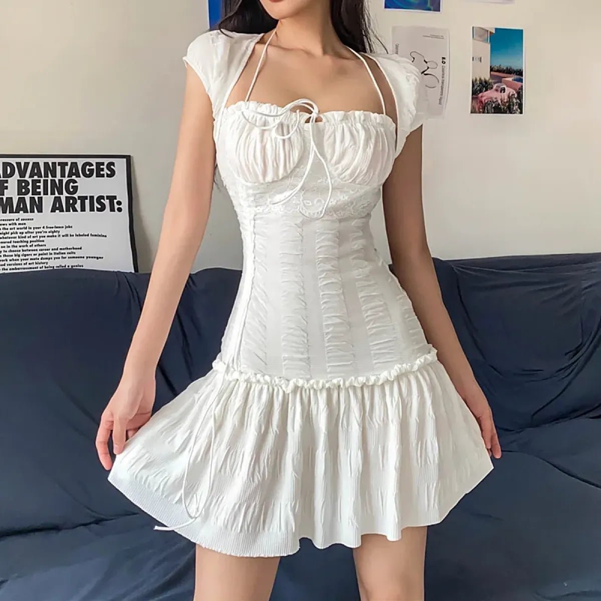 Halter Lace Mini Dressmini dressTorqelo.com