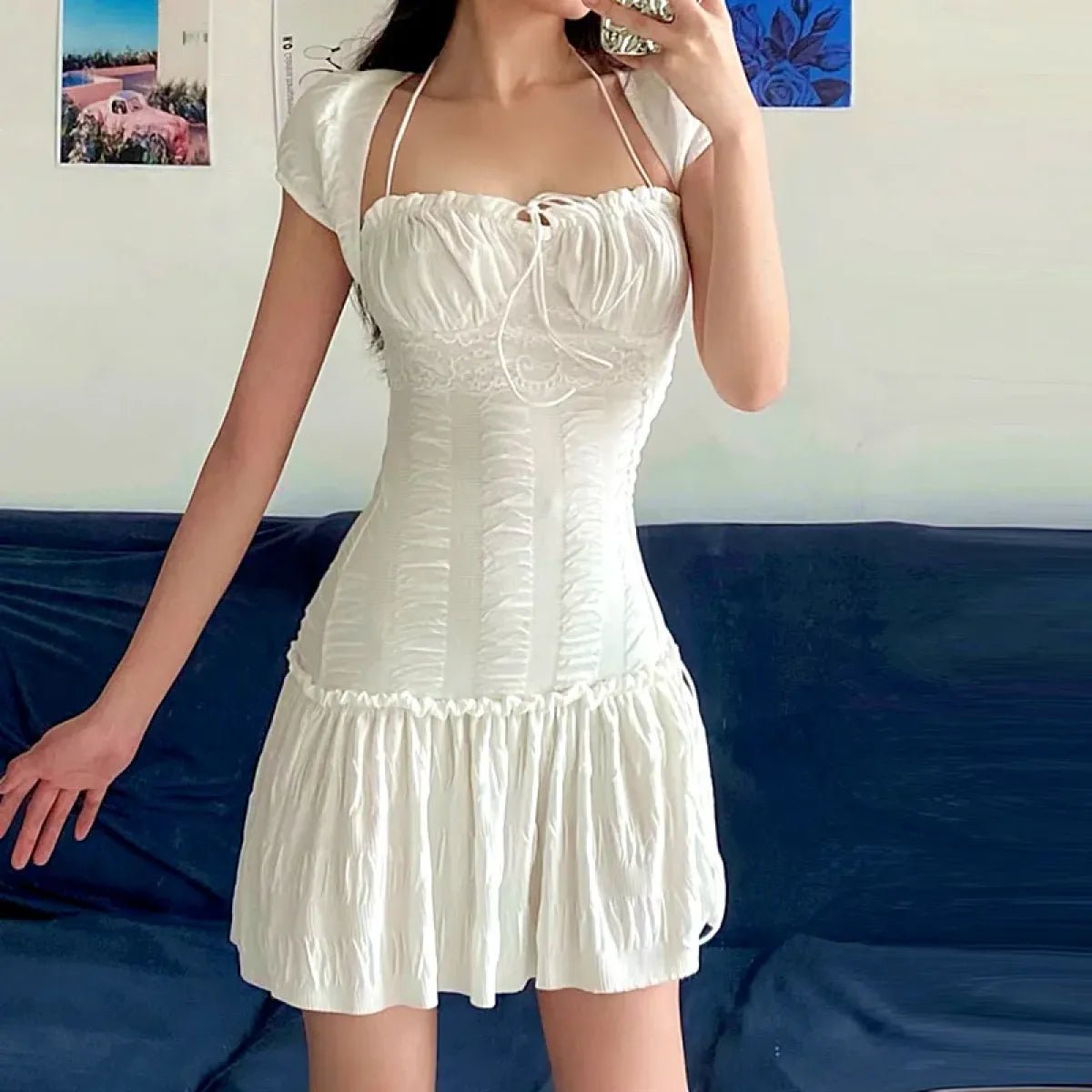 Halter Lace Mini Dressmini dressTorqelo.com