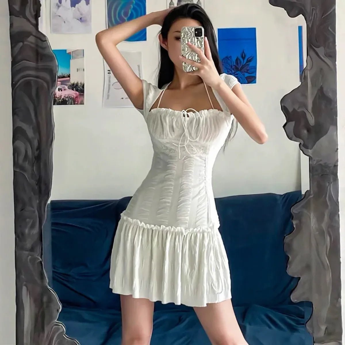 Halter Lace Mini Dressmini dressTorqelo.com