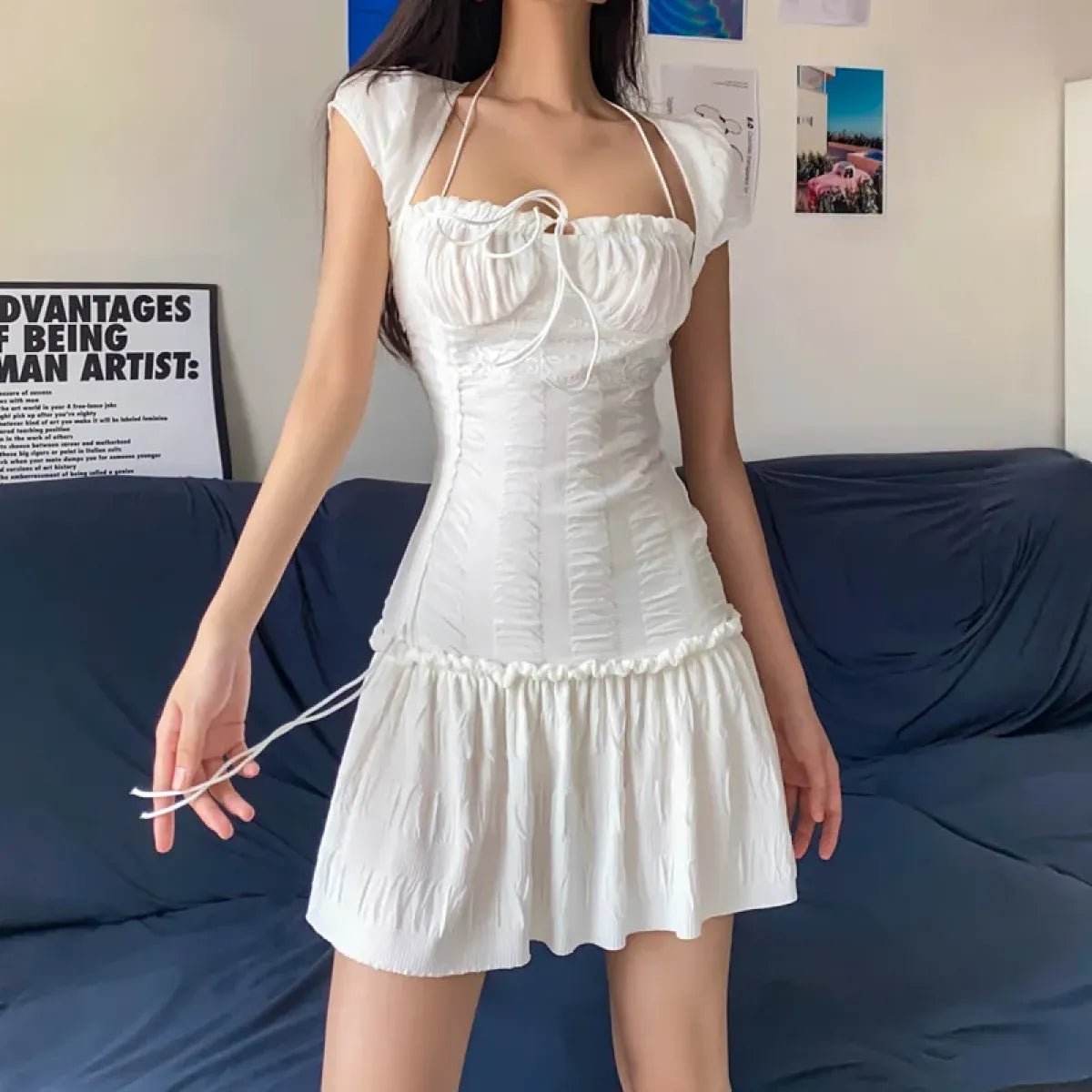 Halter Lace Mini Dressmini dressTorqelo.com