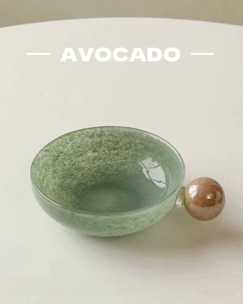 Handblown Bonbon Whimsical Salad Snack Desert Bowl, Eclectic by Inspecial Home