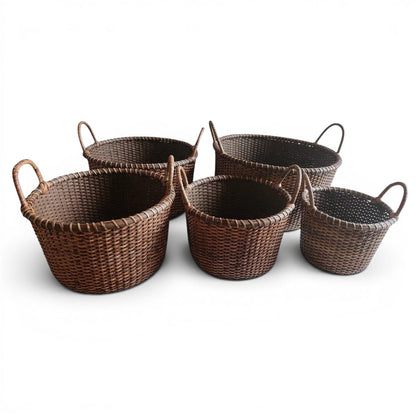 Handwoven Rattan Produce Basket by Rust & Cinder