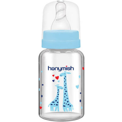 Hanymish Glass Baby Bottle for Easy Feeding 125 ml by Beauty Care Bag