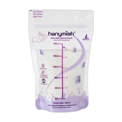 Hanymish Breast Milk Storage Bags with Double Zipper 200 ml by Beauty Care Bag
