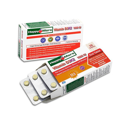 Happymore Vitamin D3 & K2 Daily Supplement - 30 TabletsSupplementsTorqelo.com