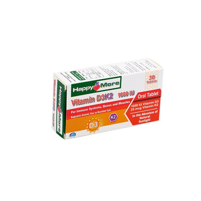Happymore Vitamin D3 & K2 Daily Supplement - 30 TabletsSupplementsTorqelo.com