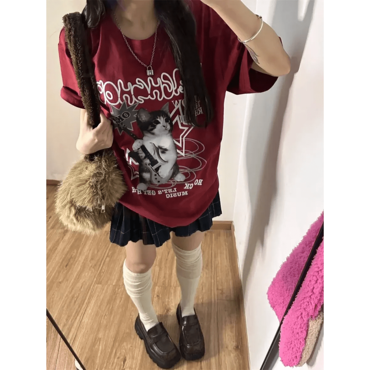 Harajuku Punk Cat Print T-ShirtT-ShirtsTorqelo.com