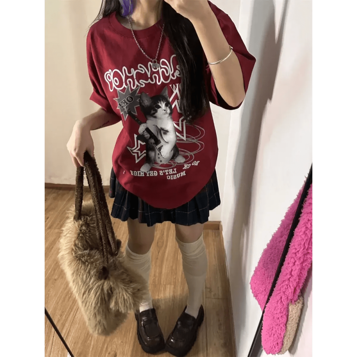 Harajuku Punk Cat Print T-ShirtT-ShirtsTorqelo.com