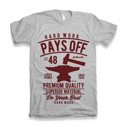 Hard Work Pays men's bamboo graphic T-shirt – view 2