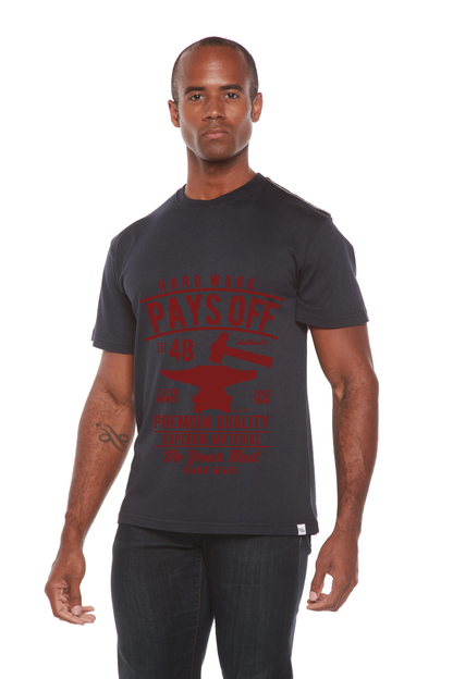 Hard Work Pays men's bamboo graphic T-shirt – view 3