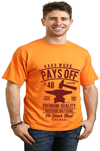 Hard Work Pays men's bamboo graphic T-shirt – view 7