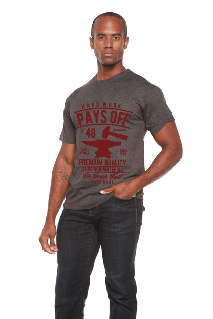 Hard Work Pays men's bamboo graphic T-shirt – view 9