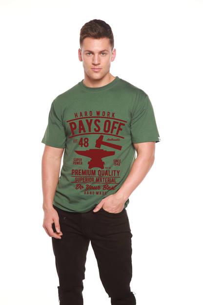 Hard Work Pays men's bamboo graphic T-shirt – view 6