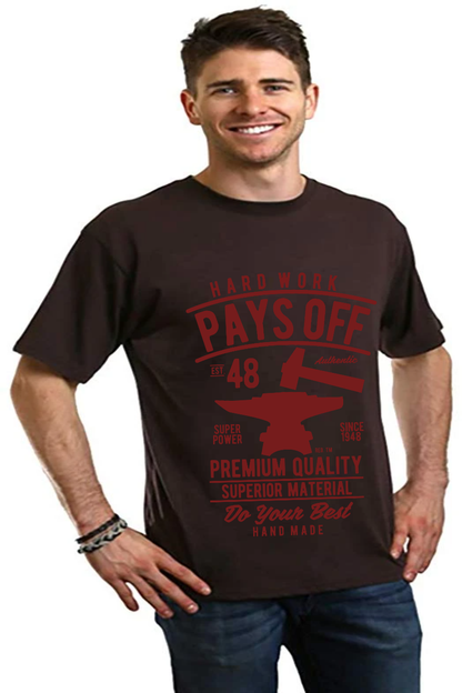 Hard Work Pays men's bamboo graphic T-shirt – view 8