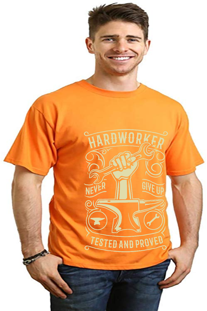 Hard Worker men's bamboo graphic T-shirt – view 8