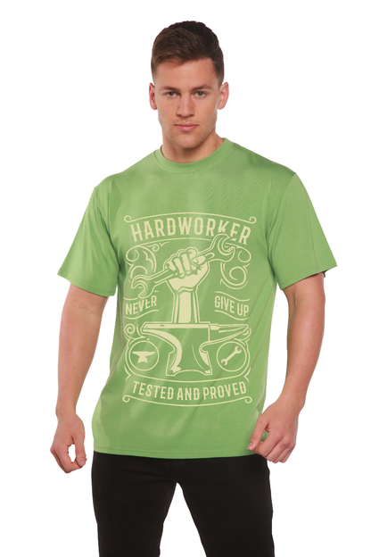 Hard Worker men's bamboo graphic T-shirt – view 4