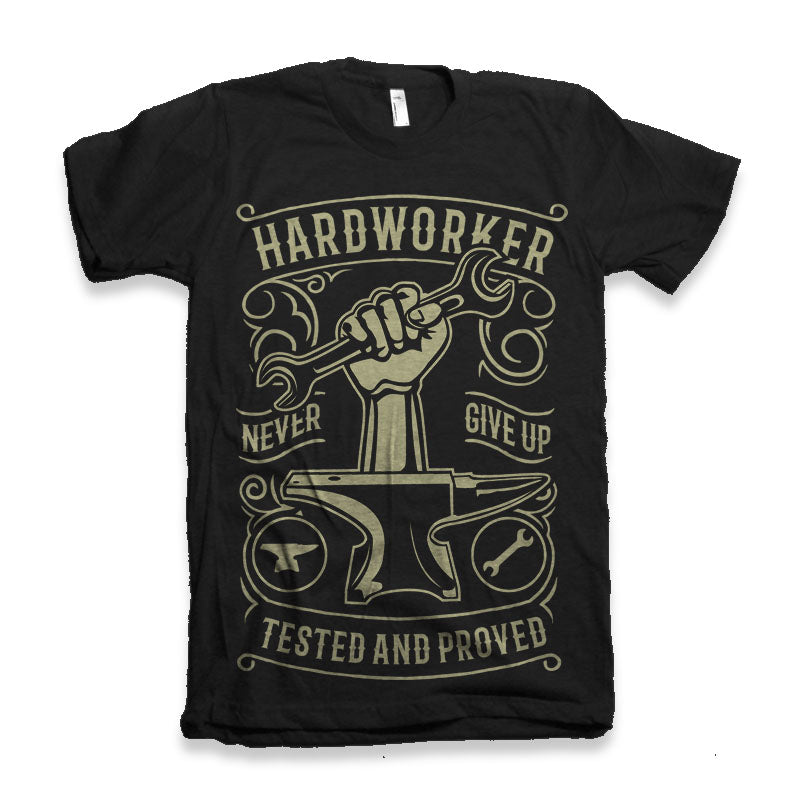 Hard Worker men's bamboo graphic T-shirt – view 2