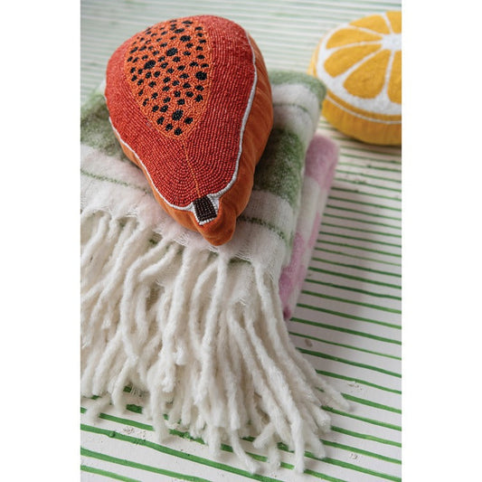 Beaded Papaya Accent Pillow by Rust & Cinder