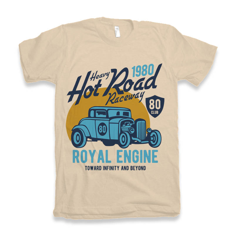 Heavy Hot Road men's bamboo graphic T-shirt – view 2