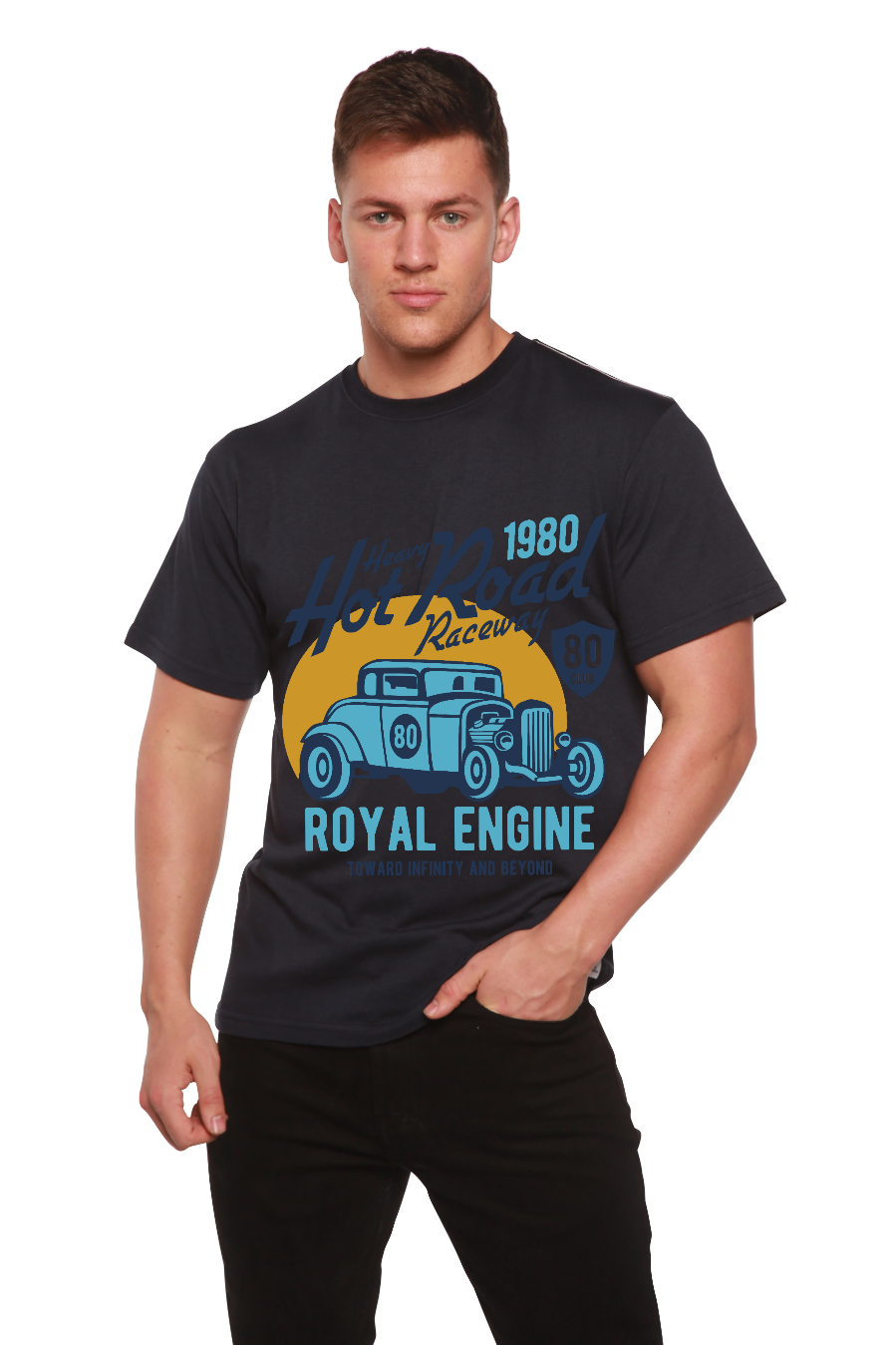 Heavy Hot Road men's bamboo graphic T-shirt – view 9