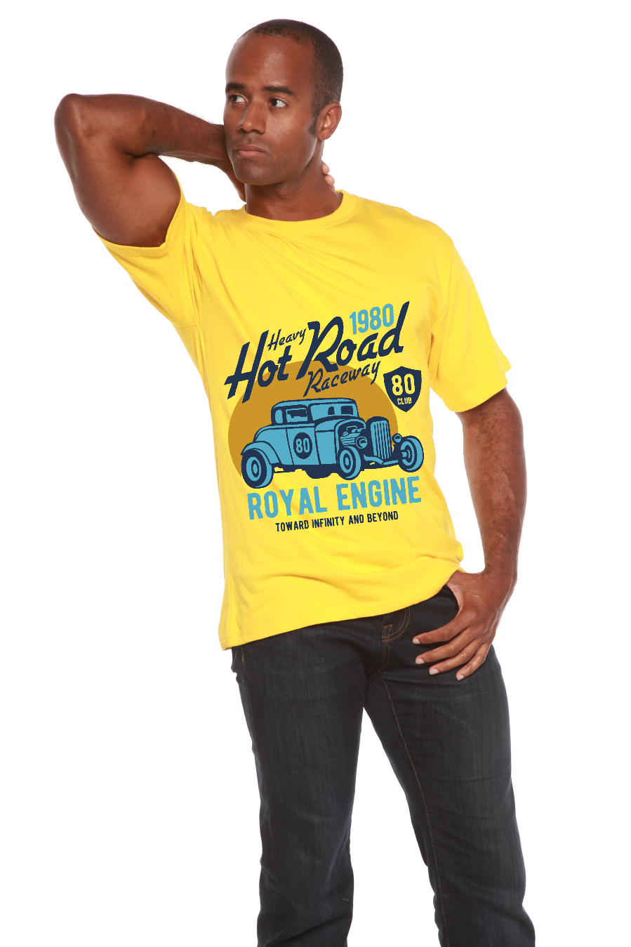 Heavy Hot Road men's bamboo graphic T-shirt – view 7