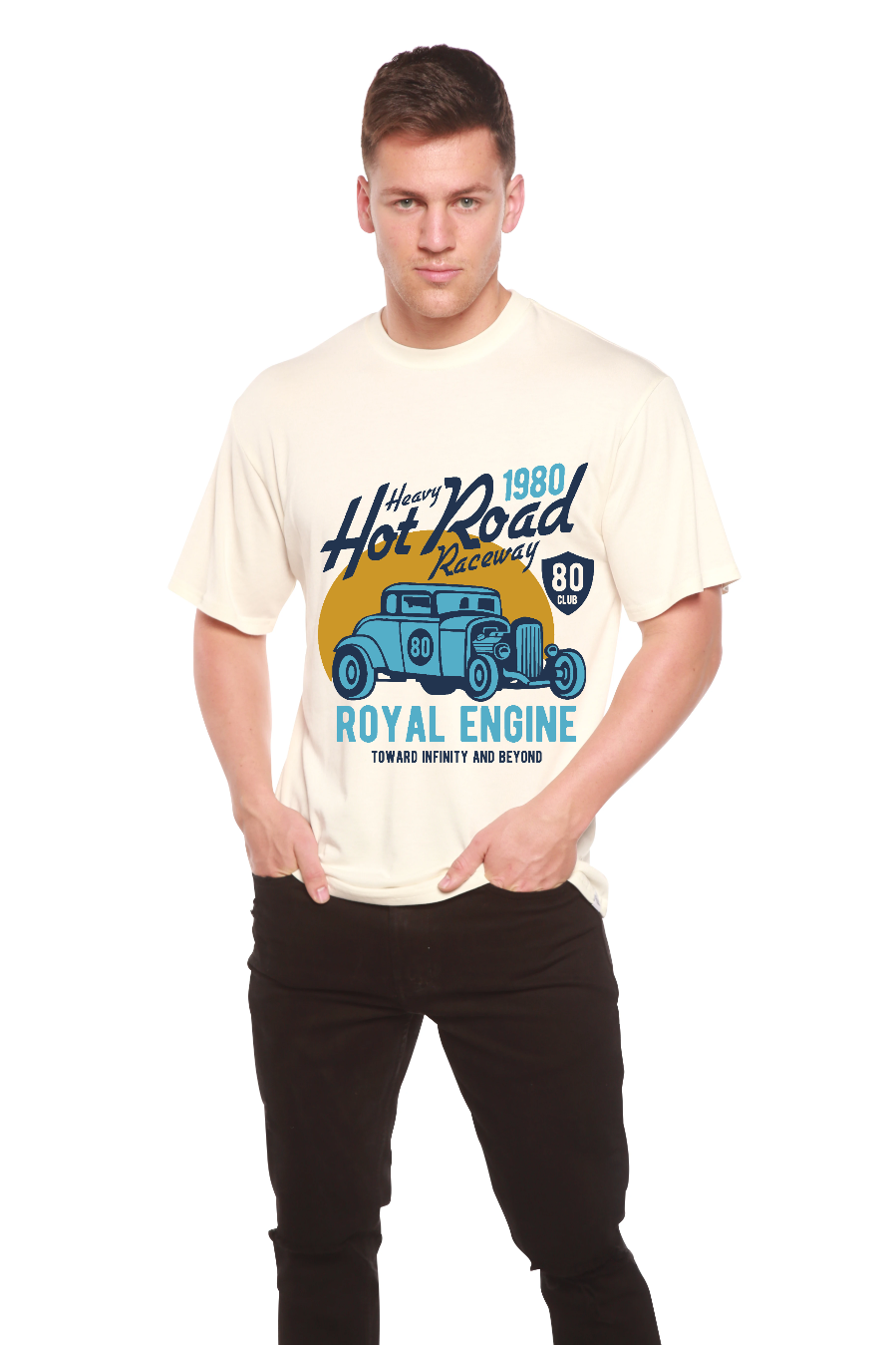 Heavy Hot Road men's bamboo graphic T-shirt – view 4