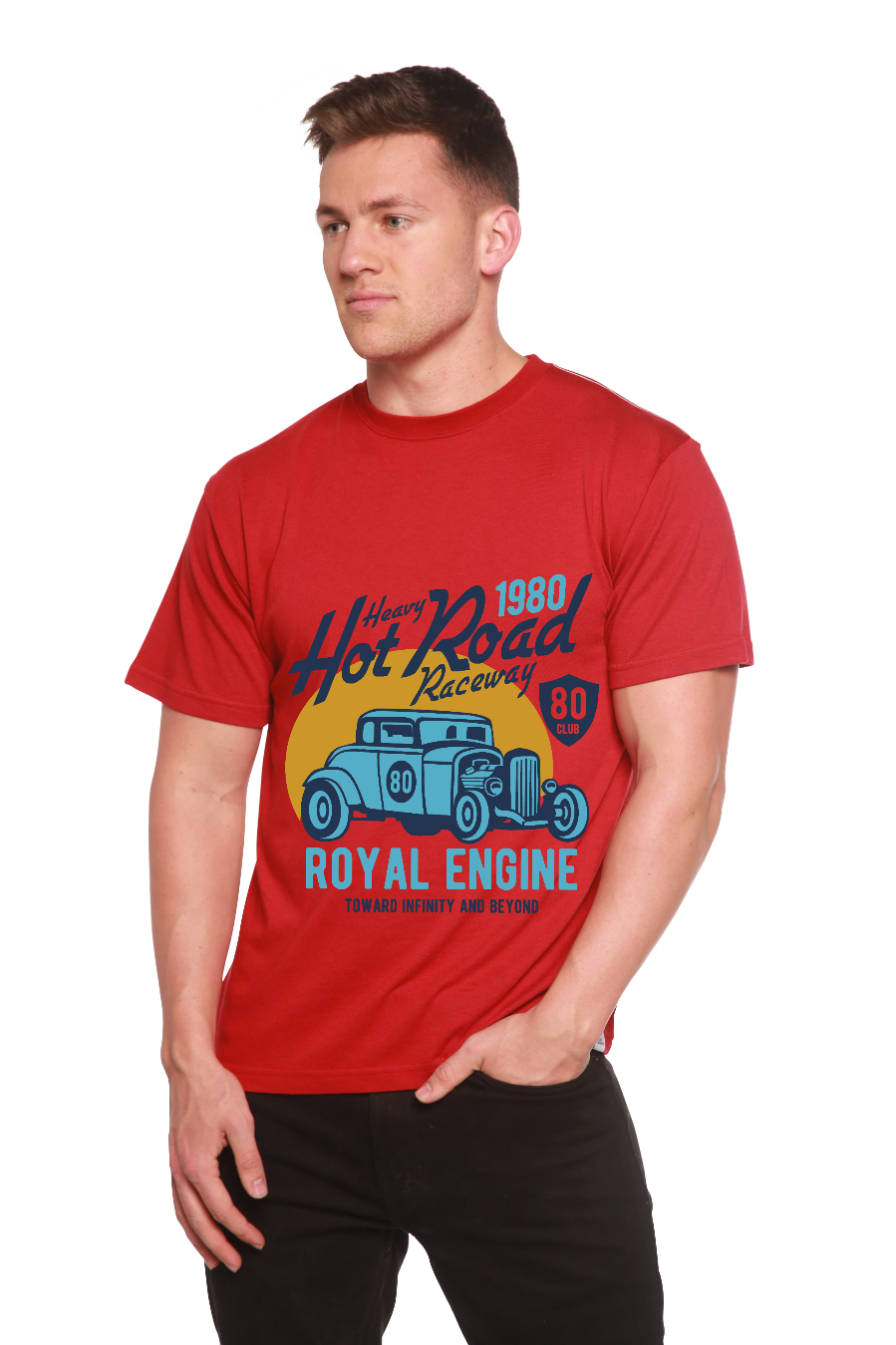 Heavy Hot Road men's bamboo graphic T-shirt – view 13