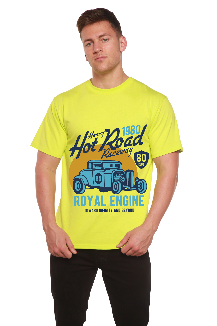 Heavy Hot Road men's bamboo graphic T-shirt – view 10
