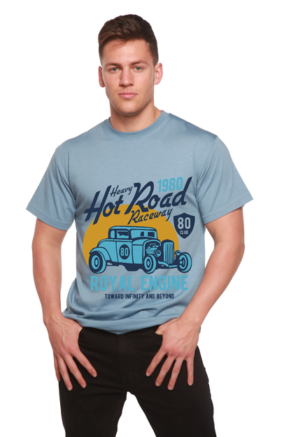 Heavy Hot Road men's short sleeve graphic T-shirt in bamboo viscose and organic cotton