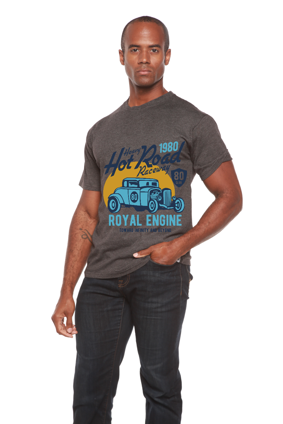 Heavy Hot Road men's bamboo graphic T-shirt – view 6